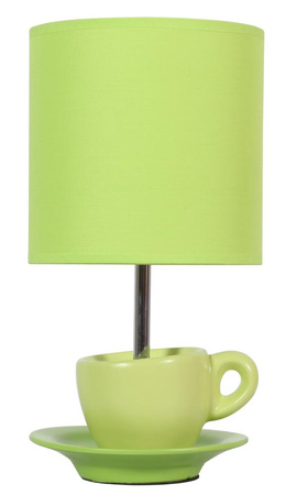 Lampka nocna Cynka zielona klasyczna z abażurem