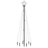 vidaXL Choinka z kołkiem gruntowym, 108 kolorowych LED, 180 cm