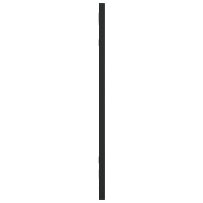 vidaXL Lustro ścienne, czarne, 20x50 cm, prostokątne, żelazo