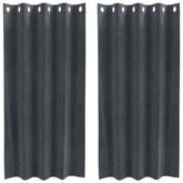 Zasłony zaciemniające 2 pcs Jasnoszary 140 x 175 cm Aksamit