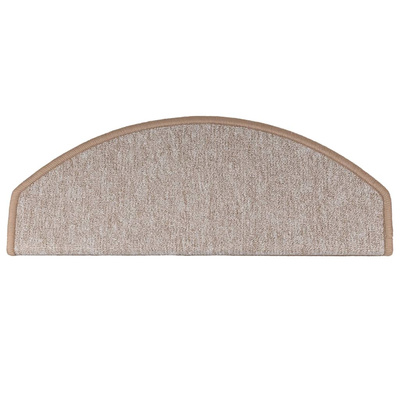 Maty na schody 15 szt. 65x24x4 cm Jasnobrązowe, półokrągłe, duże