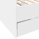 Łóżko dzienne z szufladami, bez materaca, białe, 90x190 cm model standard