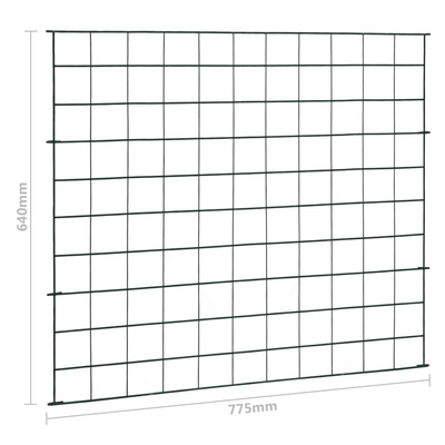 Płotek ogrodowy, 77,5 x 64 cm, zielony