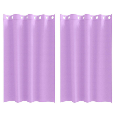 Firany blackout z kółkami 2 pcs Fioletowy 175 x 140 cm