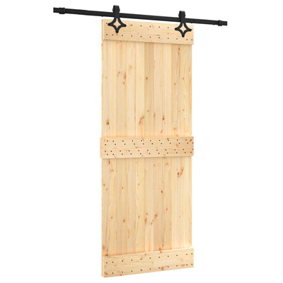 Drzwi przesuwne Naturalny i czarny 85 x 210 cm