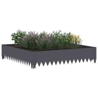 Krawężnik do trawnika 100 x 100 x 20 cm Stal antracytowy