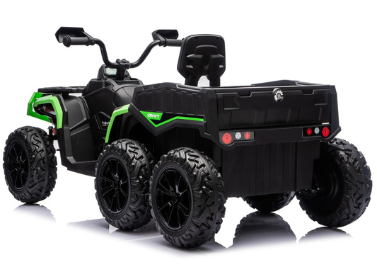 Quad Na Akumulator ATV 6 Kół Z Przyczepką JC606 24V 4x4 Zielony