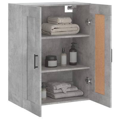vidaXL Szafka wisząca, szarość betonu, 69,5x34x90 cm model standard