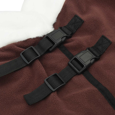 Koc dla Koni Ciemny brąz 115 cm Polarowy fleece