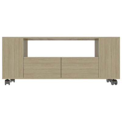 vidaXL Szafka pod TV, dąb sonoma, 120x35x48 cm materiał drewnopochodny