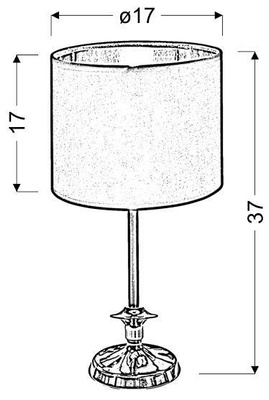 Lampka nocna Violino czarna miedziana z abażurem metalowa