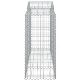 Kosze gabionowe, 6 szt, 200x50x120/140 cm, galwanizowane żelazo
