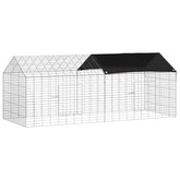 Klatka dla królika Srebrny 200 x 78 x 78 cm Stal Galwanizowana