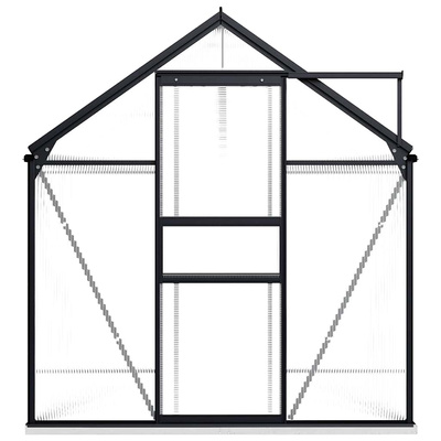 Szklarnia z ramą podstawy, antracytowa, aluminiowa, 4,75 m?