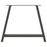 Nogi do stołu jadalnego w kształcie litery A 2 szt. Antracyt 90x(72-73) cm Stal