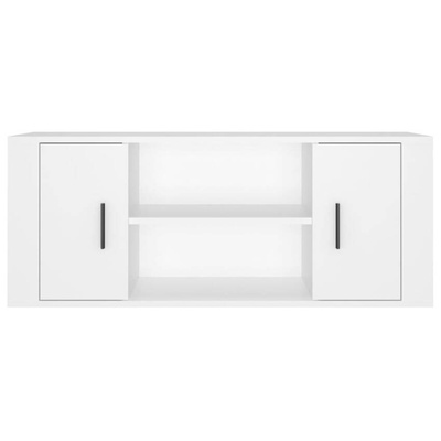 vidaXL Szafka pod TV, biała, 100x35x40 cm, materiał drewnopochodny