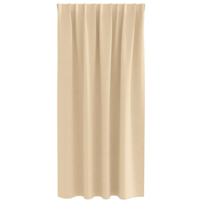 Firany blackout z kółkami 2 pcs Kremowy 175 x 140 cm Poliester