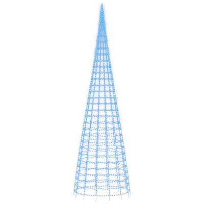vidaXL Choinka z lampek, na maszt, 3000 niebieskich LED, 800 cm