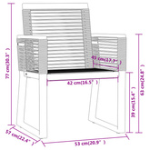 9-częściowy zestaw mebli ogrodowych, czarny