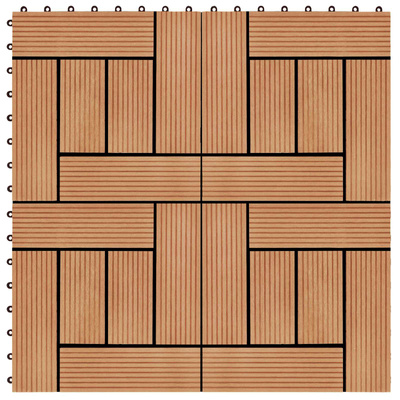 Płytka Tarasowa 11 pcs Drewno tekowe 30 x 30 cm