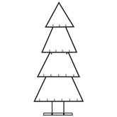 vidaXL Metalowa choinka świąteczna, do dekoracji, czarna, 90 cm model standard
