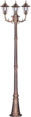Wysoka zewnętrzna lampa stojąca K-7009A2/3 czarna/złota z serii STANDARD KAJA
