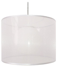 Lampa wisząca z abażurem Chicago biała pojedyncza do salonu