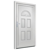 vidaXL Drzwi zewnętrzne, białe, 88x208 cm, PVC