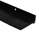 Uszczelki z szczotką do drzwi na zatrzask 6 szt. Czarny 100 cm