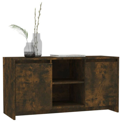 Szafka pod TV, przydymiony dąb, 102x37,5x52,5 cm vidaXL