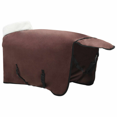 Koc dla Koni Ciemny brąz 115 cm Polarowy fleece
