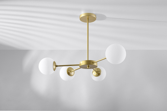 Lampa sufitowa mosiądz/biała 4xG9 MATI 34-01566