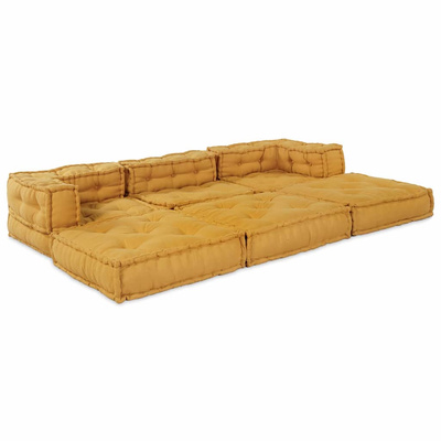 Modularna jednostka sofy 2 pcs żółty 140 x 70 x 56 cm tkanina