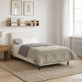 Zimowa Kołdra Kwiłtowany Jasnoszary 140 x 220 cm