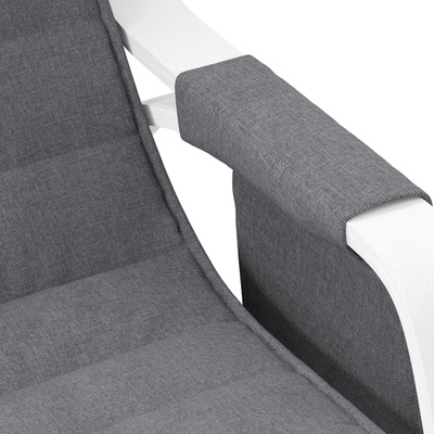 vidaXL Fotel bujany, ciemnoszary, tapicerowany tkaniną model standard
