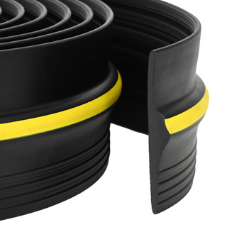 Uszczelka podłogowa do garażu Czarny i Żółty 12 x 90 mm 4,5 m