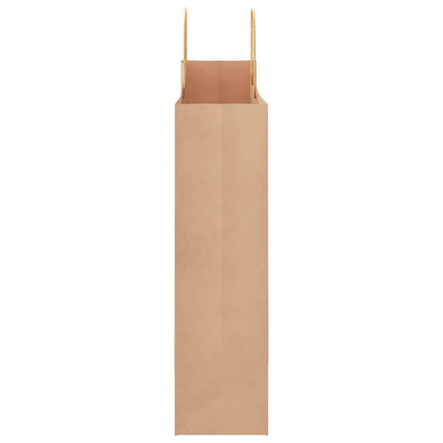 Torby papierowe 250 szt. z uchwytami Brązowe 32x12x42 cm