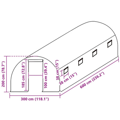 Zastępcze pokrycie szklarni (18 m?), 3x6x2 m, przezroczyste