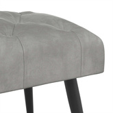 Ławka z guzikami jasnoszary 110 x 40 x 46 cm Welur