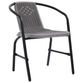 vidaXL Krzesła ogrodowe, 2 szt., rattan PE i stal, 110 kg