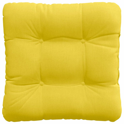 Poduszki na siedziska 4 pcs Jasnożółty 40 x 40 x 12 cm tkanina