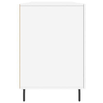 vidaXL Biurko białe z połyskiem, 140x50x75 cm, materiał drewnopochodny