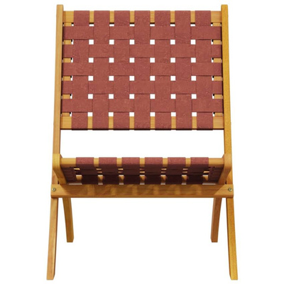 vidaXL Składane krzesła ogrodowe, 2 szt., ze stolikiem, czerwone