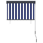 vidaXL Roleta zewnętrzna, 100x250 cm, niebiesko-biała