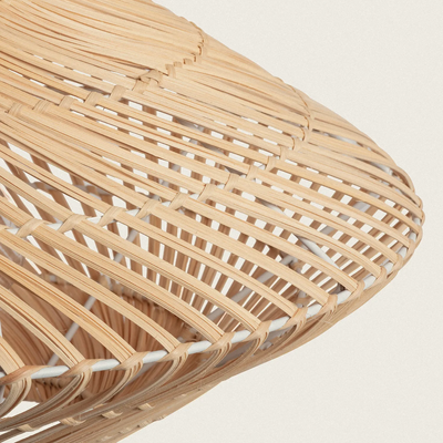 Lampa Wisząca Boho z Rattanu   Abruzzo Giorgia 50cm E27