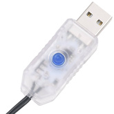 Sznur lampek LED, 400 diod w kolorze zimnej bieli, PVC