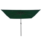 Parasolka ogrodowa Zielony 295 x 295 x 245 cm Poliester i Stal