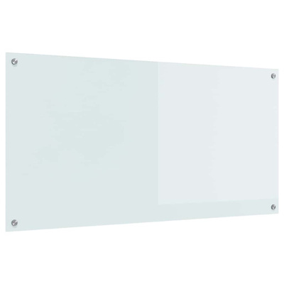 Panel kuchenny Biały 120 x 60 cm szkło hartowane