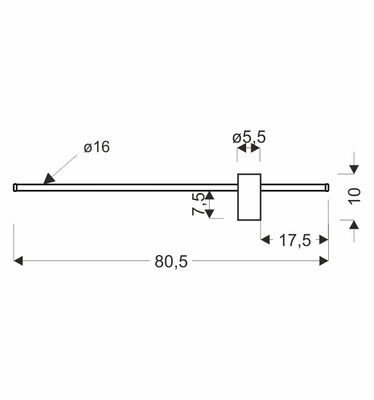 ARIAN 80,5 lampa kinkiet złoto patyna 13W LED 3000K maskownica biały