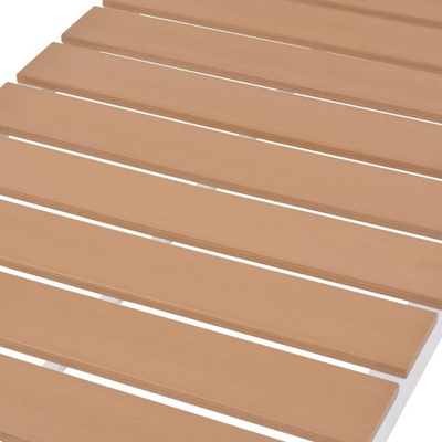 vidaXL Leżak, aluminium i WPC, brązowy